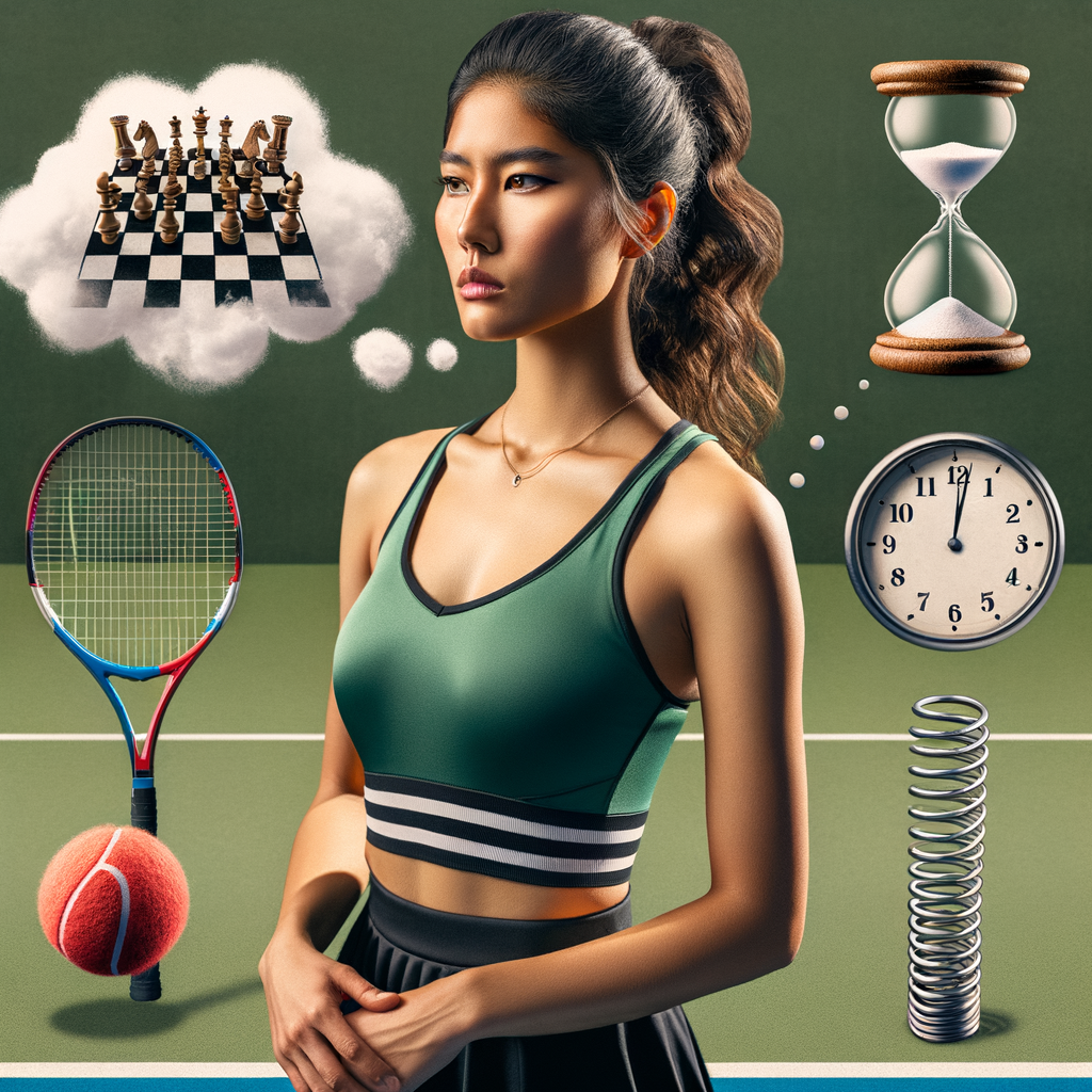 Tennis player utilizing sports psychology in tennis for mental preparation, highlighting the role of psychology in tennis mental training and the importance of improving mental strength in tennis.