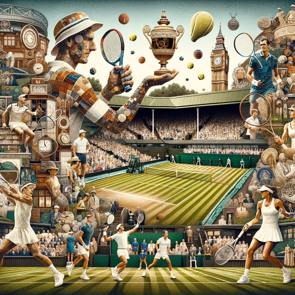 Collage of Wimbledon iconic matches, era-defining games, tennis legends, and champions, showcasing Wimbledon tennis history, memorable moments, tournament highlights, and the greatest matches.