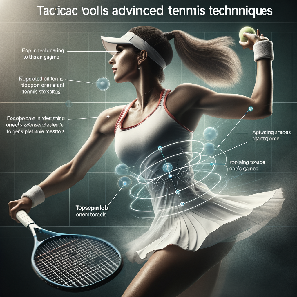 Professional tennis player mastering the topspin lob, a tactical tennis tool for turning tables in tennis strategies, demonstrating advanced tennis techniques to improve tennis game.