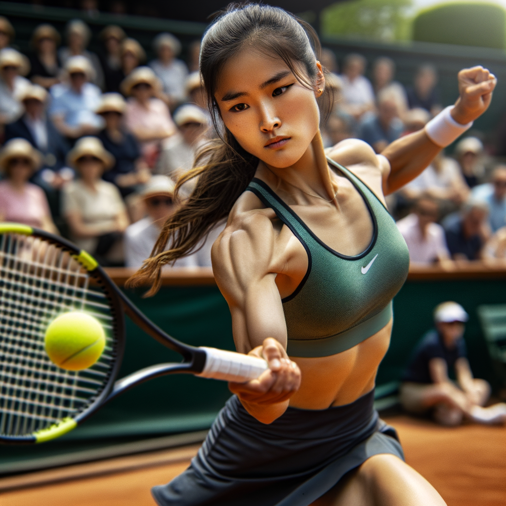 Professional tennis player mastering a backhand slice return, demonstrating advanced tennis techniques for neutralizing opponent's power in tennis and offering tips for improving this essential skill.